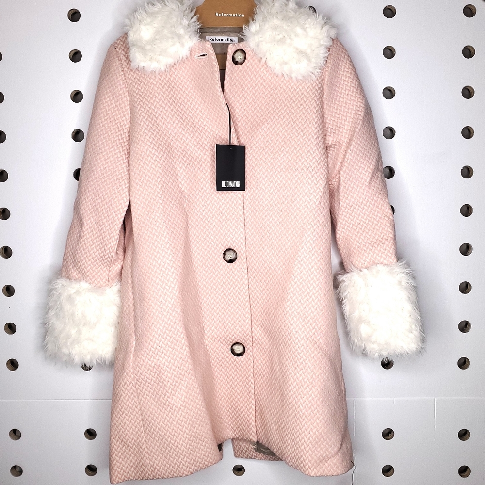 NEW RARE Reformation Lucille Pea Coat Jacket - Picture 3 of 7